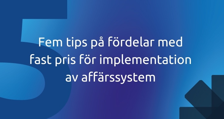 Fem tips på fördelar med fast pris för implementation av affärssystem