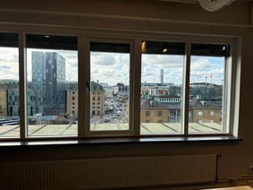 Utsikten från lunchrummet på kontoret i Göteborg