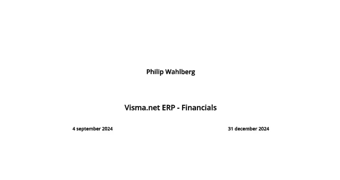 Visma Net ERP - Financials certifikat