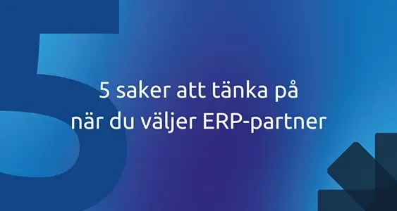 5 saker att tänka på när du väljer ERP-partner