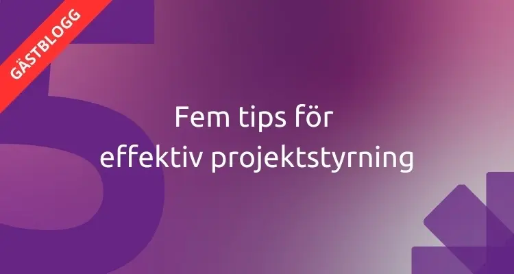 Fem tips för effektiv projektstyrning