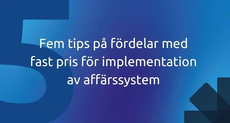 Fem tips på fördelar med fast pris för implementation av affärssystem